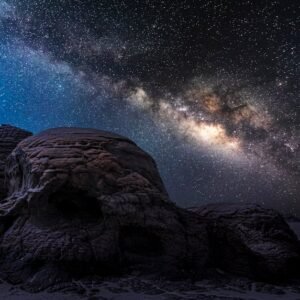 Desert Wilderness - Stunning view of the Milky Way over desert rocks #11725458