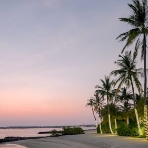 Beach Scenery - Stunning tropical beach scene at dusk with illum #14923423