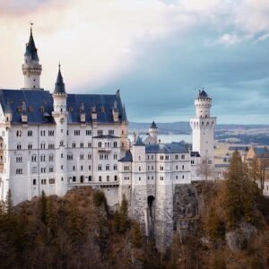 Mountain Landscapes - Stunning view of Neuschwanstein Castle amidst th #19711059
