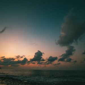 Beach Scenery - Stunning sunset view over the ocean in Bali, Ind #2499763