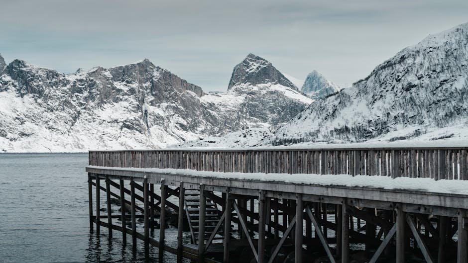 snow mountains scenic view of snow covered mountains and wooden #29359342 Snow Mountains - Scenic view of snow-covered mountains and wooden #29359342