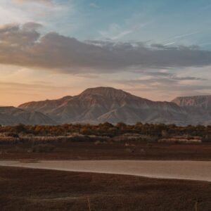 Desert Wilderness - Majestic mountain landscape at sunset near Ankar #29520860