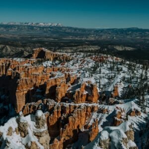 Snow Mountains - A stunning winter view of the snow-covered Bryce #34919192