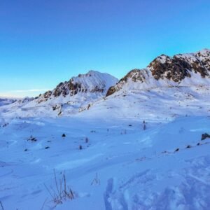 Snow Mountains - A breathtaking view of the snow-covered Alps in #35101579